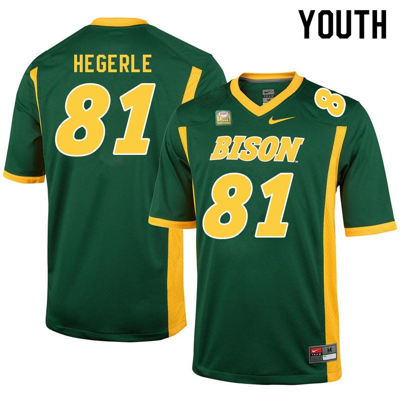 Youth #81 Carson Hegerle North Dakota State Bison College Football Jerseys Sale-Green